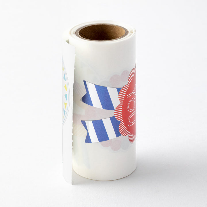 Midori Roll Sticker [L] Metalic Gift Rosette