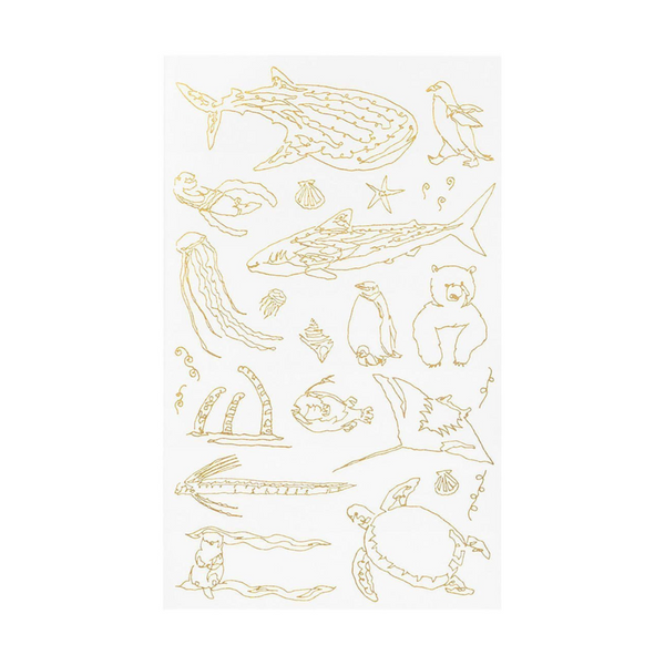 Load image into Gallery viewer, Midori Foil Transfer Sticker - 2618 Sea Creatures
