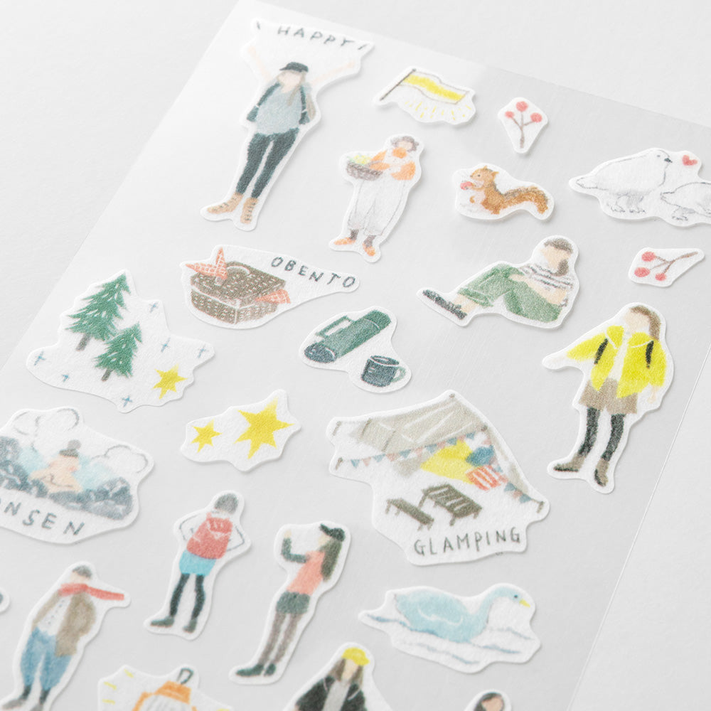 Midori Sticker 2638 (Two Sheets) - Going Out — detail view