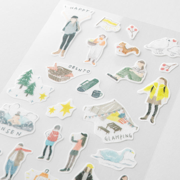 Midori Sticker 2638 (Two Sheets) - Going Out — detail view