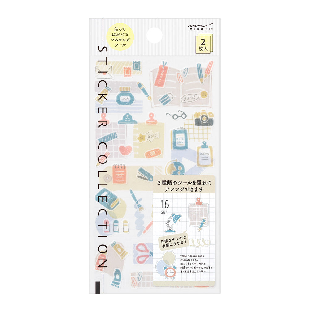 Midori Sticker 2640 (Two Sheets) in Stationery — Midori decorative sticker — for journaling, planners and scrapbooking, at Cityluxe Singapore