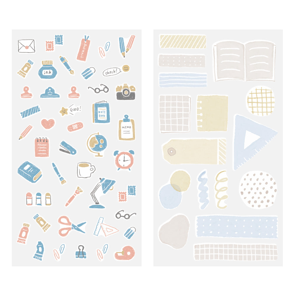 Midori Sticker 2640 (Two Sheets) in Stationery — Midori decorative sticker — for journaling, planners and scrapbooking, at Cityluxe Singapore