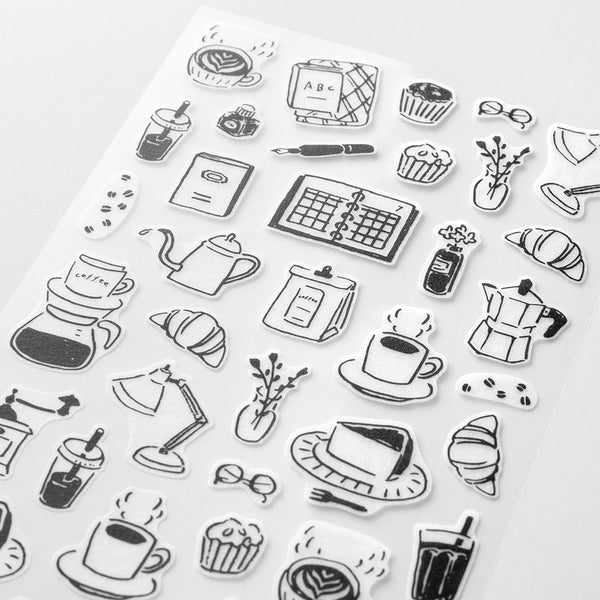 Load image into Gallery viewer, Midori Sticker 2641 (Two Sheets) - Monotone Café
