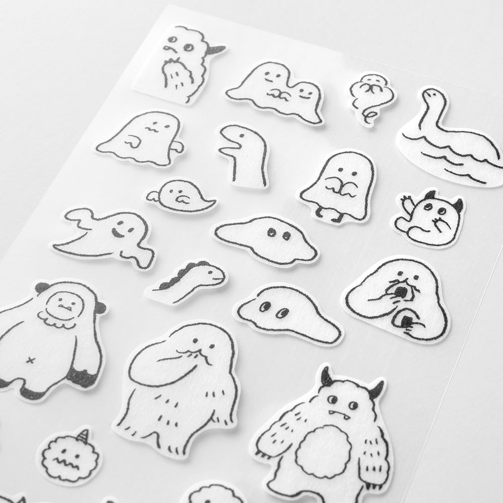 Midori Sticker 2643 (Two Sheets) in Monster — Midori decorative sticker — for journaling, planners and scrapbooking, at Cityluxe Singapore