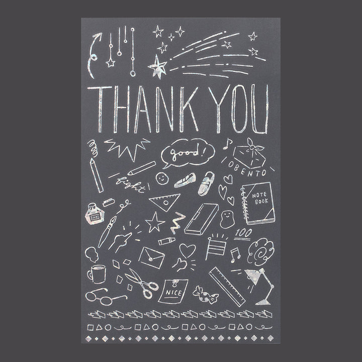 Midori Foil Transfer Sticker for Decoration - 2650 Thank You School — side view