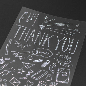 Midori Foil Transfer Sticker for Decoration - 2650 Thank You School