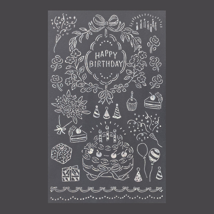 Midori Foil Transfer Sticker for Decoration - 2653 Birthday