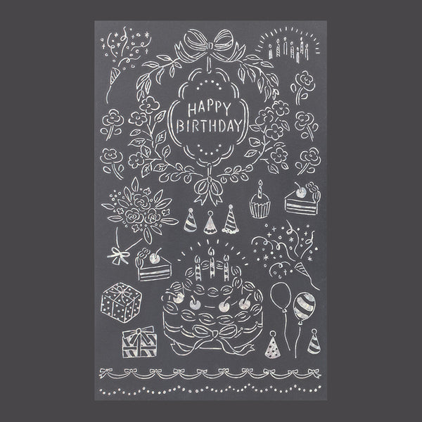 Load image into Gallery viewer, Midori Foil Transfer Sticker for Decoration - 2653 Birthday
