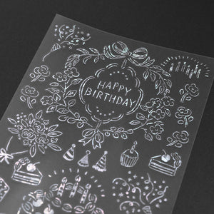Midori Foil Transfer Sticker for Decoration - 2653 Birthday