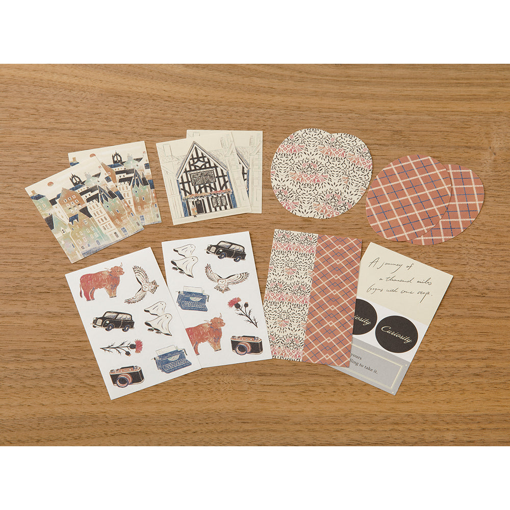 Midori Yuka Takamaru Decoration Stickers in Black — Midori decorative sticker — for journaling, planners and scrapbooking, at Cityluxe Singapore