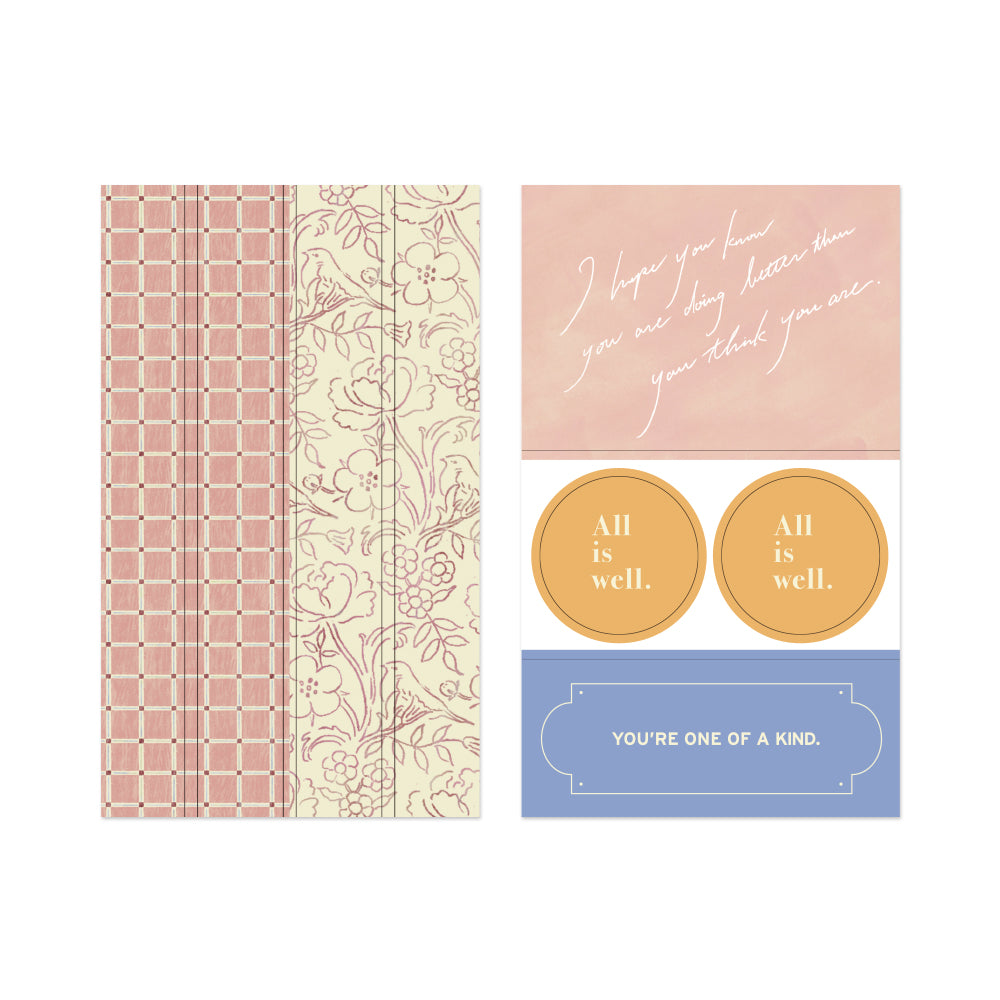 Midori Yuka Takamaru Decoration Stickers - Pink