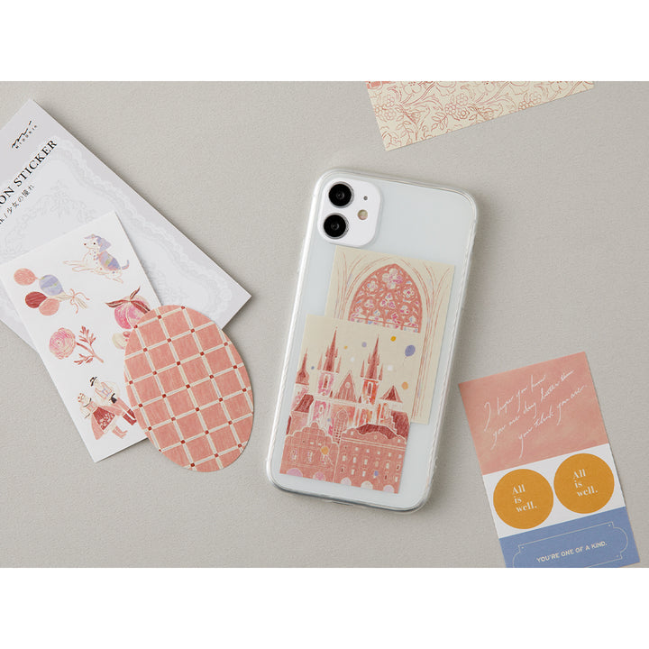 Midori Yuka Takamaru Decoration Stickers - Pink