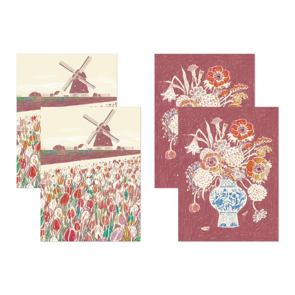 Midori Yuka Takamaru Decoration Stickers in Dark Red — Midori decorative sticker — for journaling, planners and scrapbooking, at Cityluxe Singapore