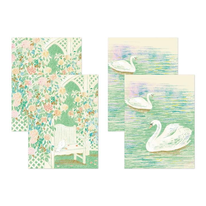 Midori Yuka Takamaru Decoration Stickers in Yellow Green — Midori decorative sticker — for journaling, planners and scrapbooking, at Cityluxe Singapore