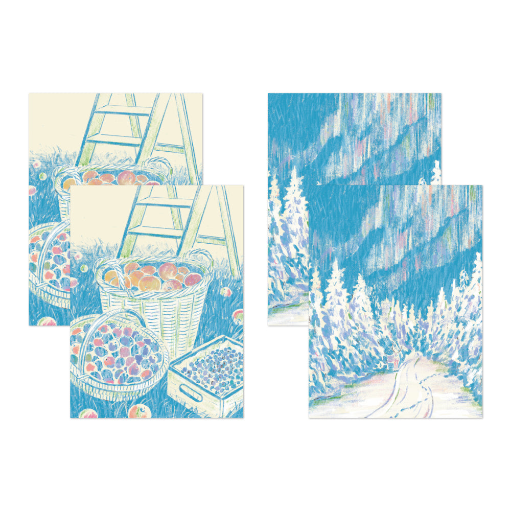 Midori Yuka Takamaru Decoration Stickers in Light Blue — Midori decorative sticker — for journaling, planners and scrapbooking, at Cityluxe Singapore