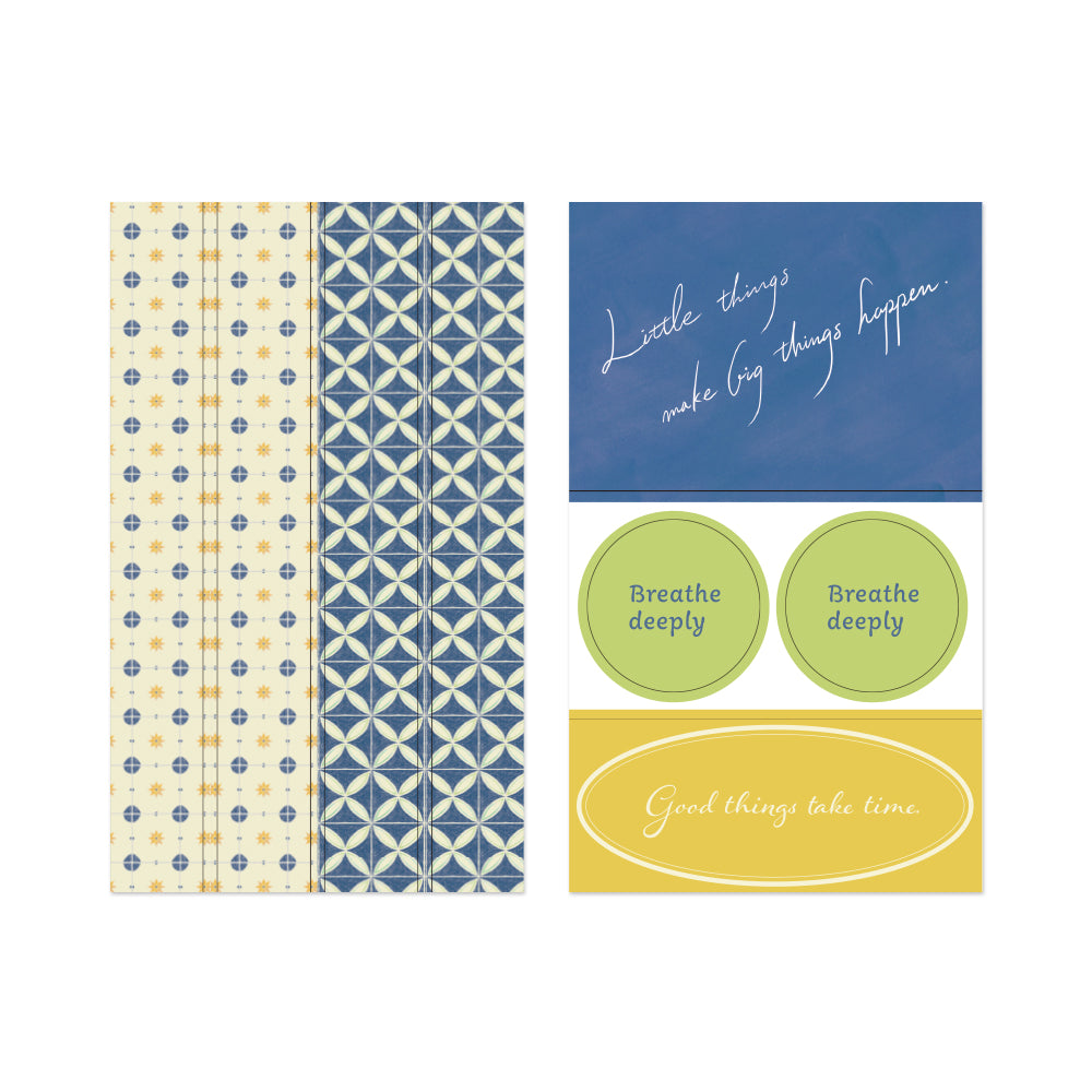 Midori Yuka Takamaru Decoration Stickers - Blue
