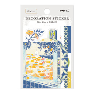 Midori Yuka Takamaru Decoration Stickers - Blue