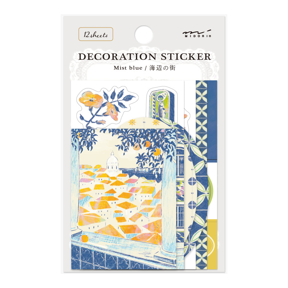 Midori Yuka Takamaru Decoration Stickers - Blue