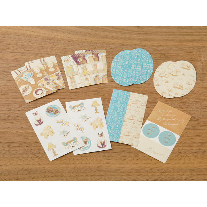 Midori Yuka Takamaru Decoration Stickers - Beige