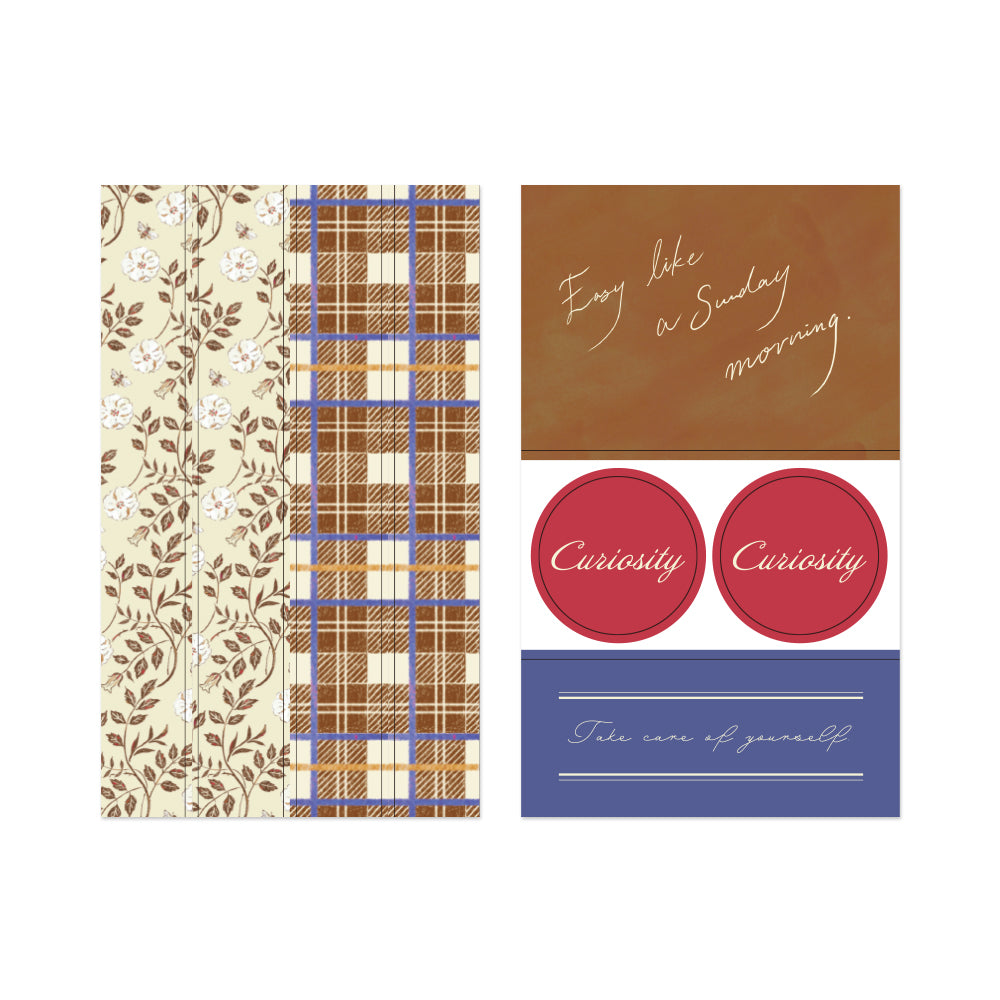 Midori Yuka Takamaru Decoration Stickers - Brown
