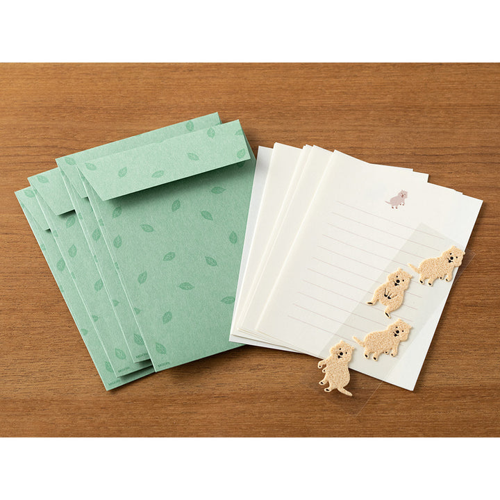Midori Letter Set With Quakka Rabbit Pattern Stickers — Midori letter set — premium stationery and lifestyle, at Cityluxe Singapore