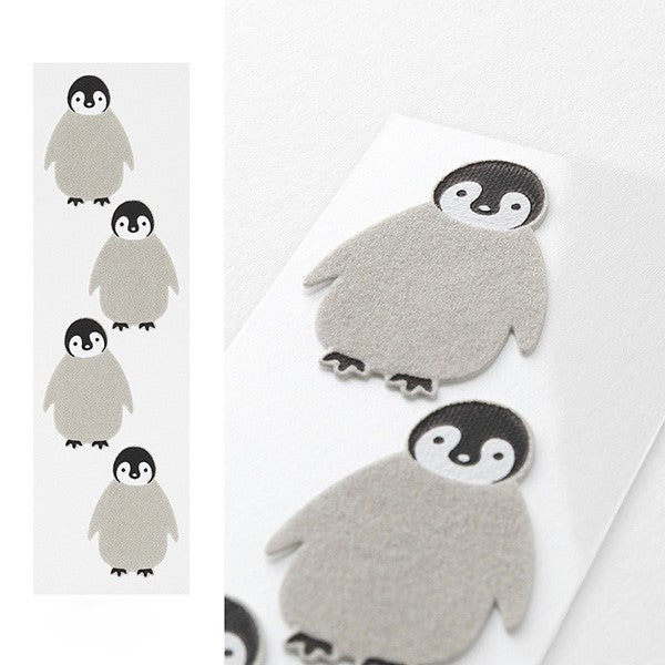 Midori Letter Paper &amp; Envelopes with Stickers 946 Penguin A — in use
