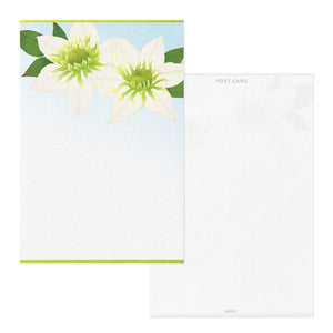 Midori Foil Stamping Postcard - Clematis