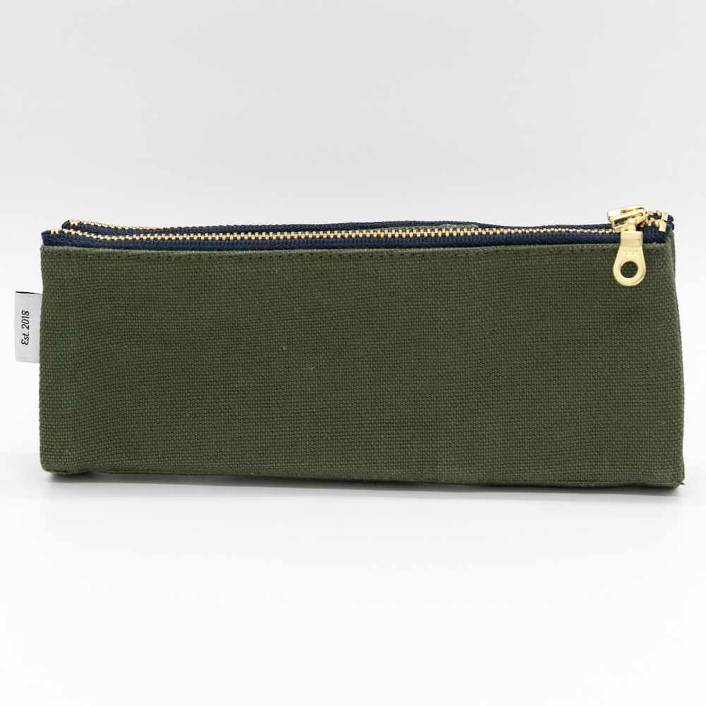Luddite Kurashiki Canvas Folding Pen Case - Khaki