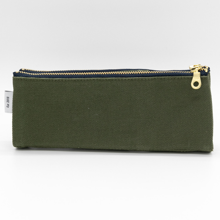 Luddite Kurashiki Canvas Folding Pen Case - Khaki