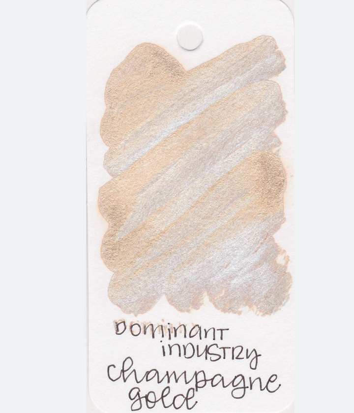 Dominant Industry Mirror 25ml Ink Bottle (for Dip Pen) in Champagne — Dominant Industry fountain pen ink — premium bottled ink for writing, at Cityluxe Singapore