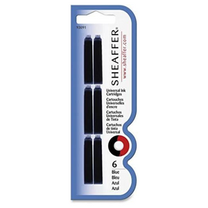 Sheaffer VFM Universal Ink Cartridges Blister Card - Blue