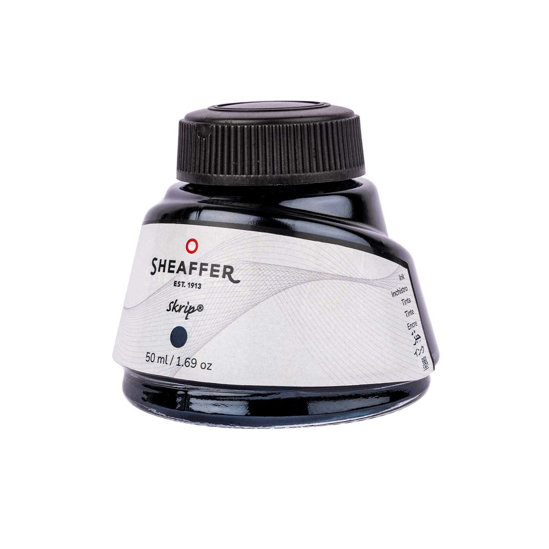 Sheaffer Ink Bottle - Blue Black 50ml — bottle at angle