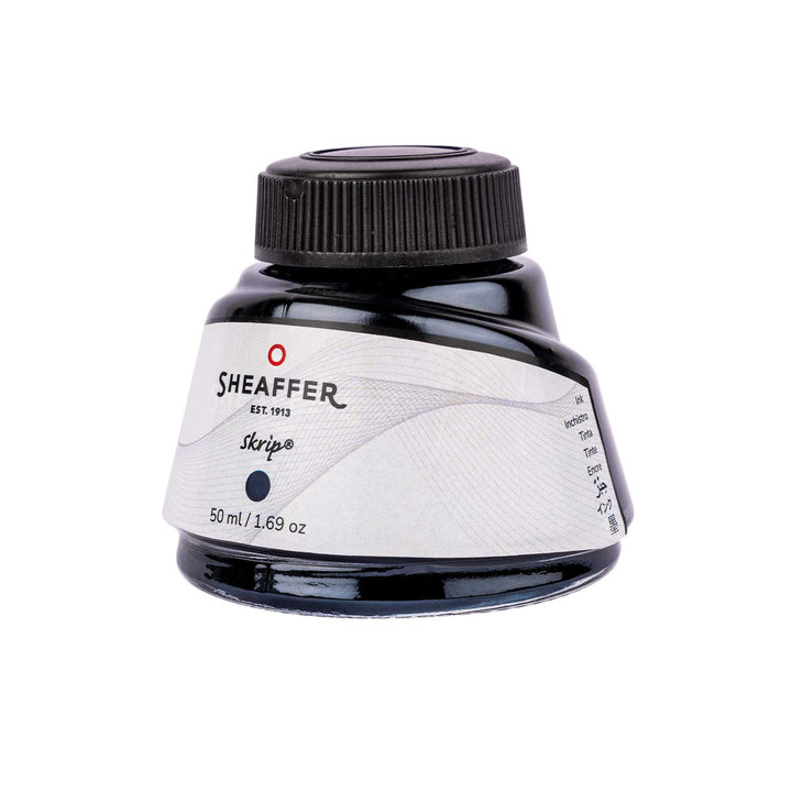 Sheaffer Ink Bottle - Blue Black 50ml — bottle at angle