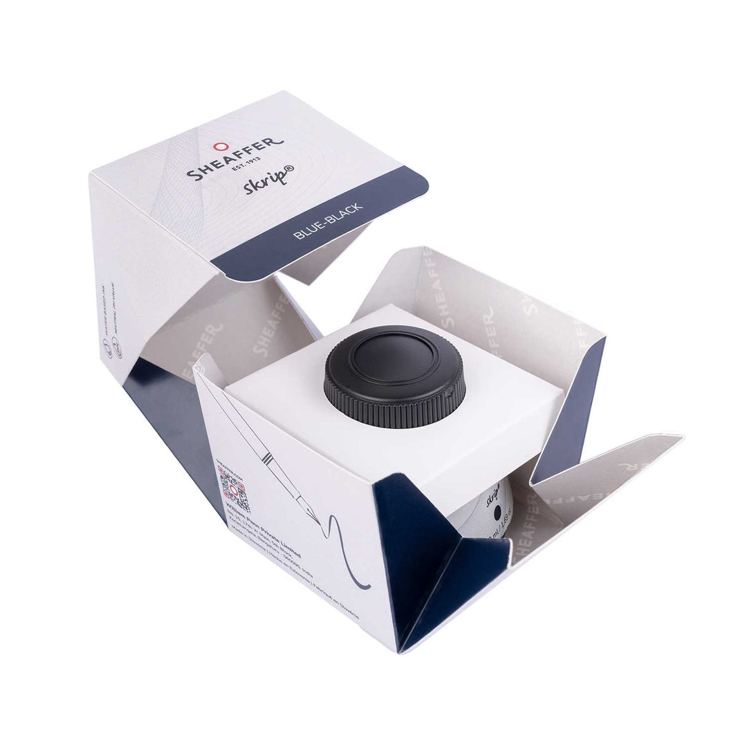 Sheaffer Ink Bottle - Blue Black 50ml — colour swatch on paper