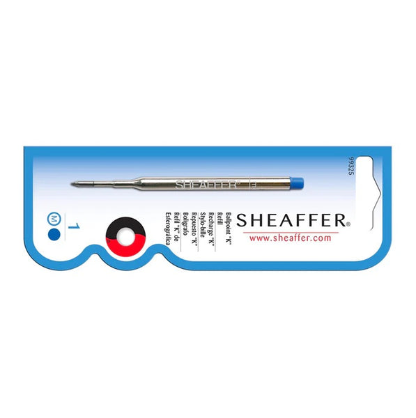 Load image into Gallery viewer, Sheaffer &quot;K&quot; Style Ballpoint Pen Refill Blister Card - Blue Medium
