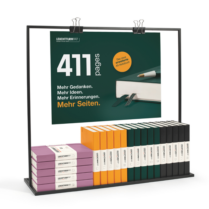 Leuchtturm1917 A5 Medium Hardcover Notebook (Thick, 411 Pages) in Dotted / Black — Leuchtturm1917 notebook — quality writing journal with premium paper, at Cityluxe Singapore stationery store