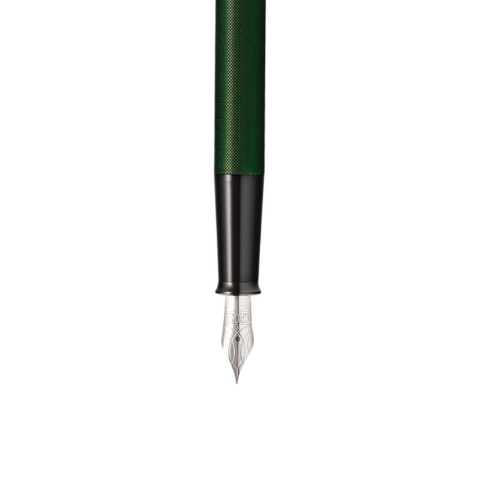 Cross Townsend Fountain Pen in Green Micro — Cross fountain pen — precision nib writing instrument, at Cityluxe Singapore stationery store