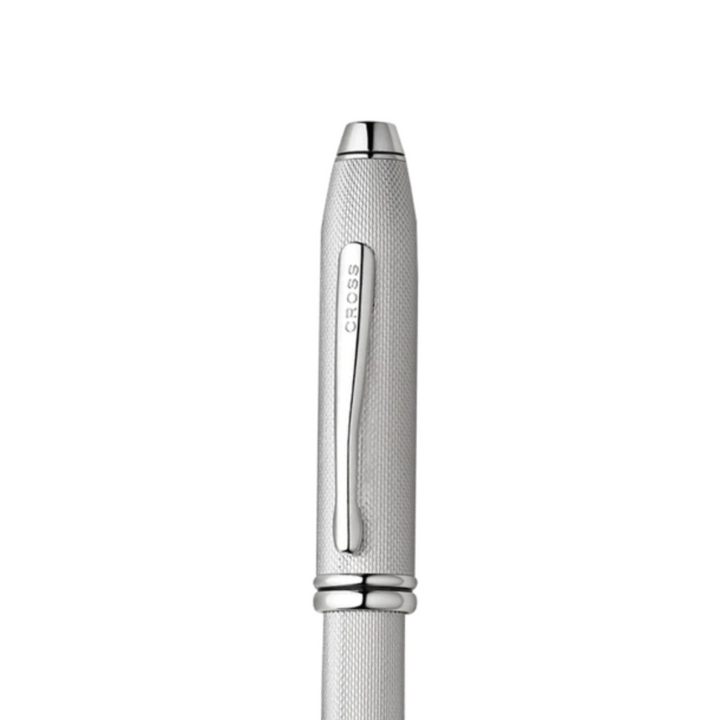 Cross Townsend Fountain Pen in Brushed Platinum — Cross fountain pen — precision nib writing instrument, at Cityluxe Singapore stationery store