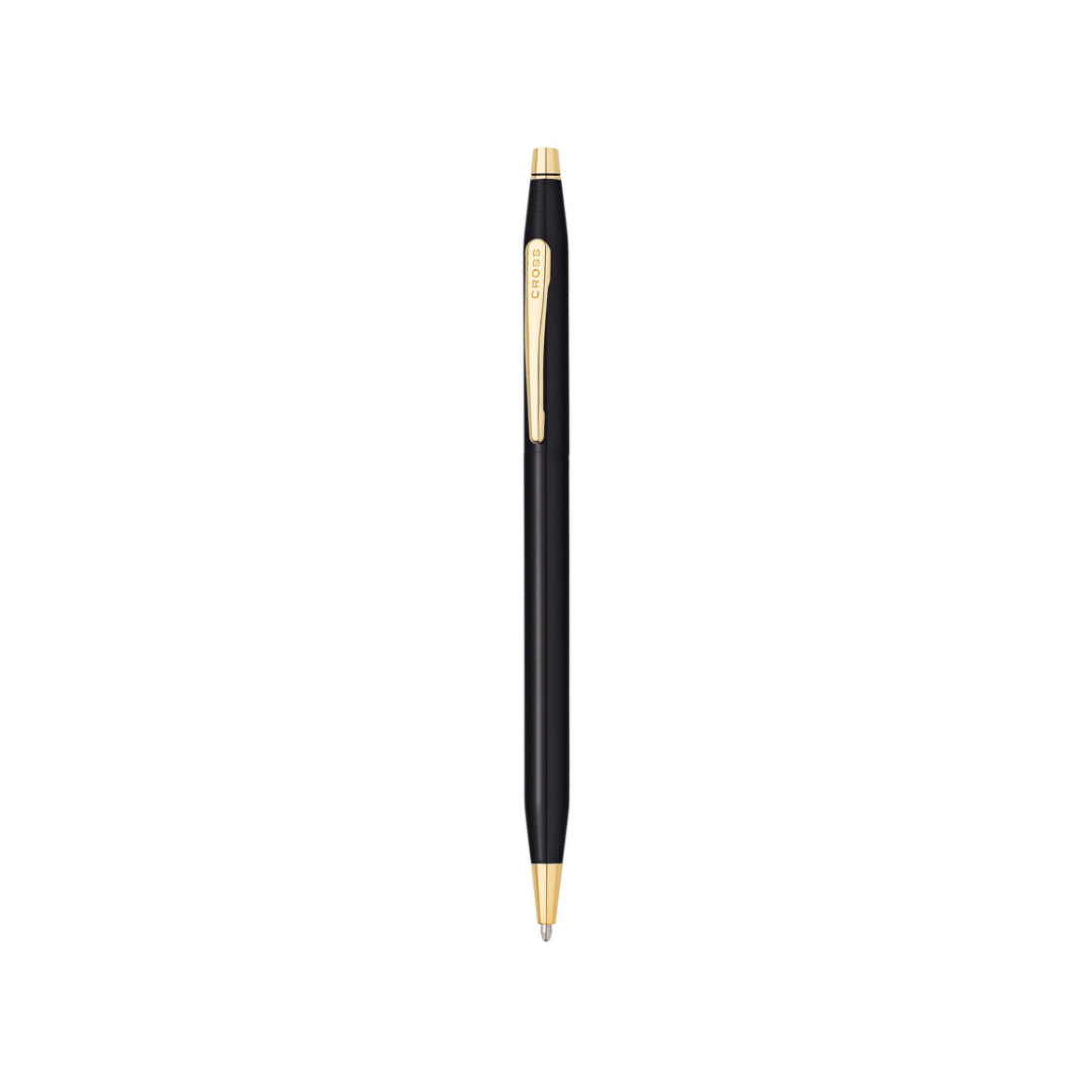 Cross Classic Century Ballpoint Pen in Black Lacquer with Gold Trim — Cross ballpoint pen — reliable smooth-writing everyday pen, at Cityluxe Singapore