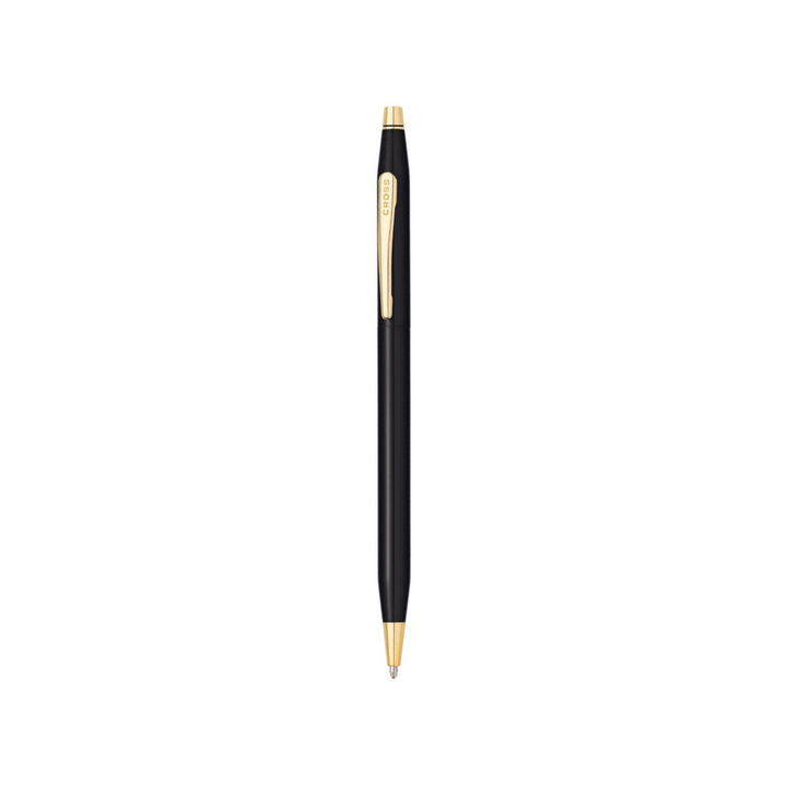 Cross Classic Century Ballpoint Pen in Black Lacquer with Gold Trim — Cross ballpoint pen — reliable smooth-writing everyday pen, at Cityluxe Singapore