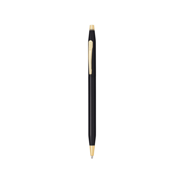 将图片加载到图库查看器，Cross Classic Century Ballpoint Pen - Black Lacquer with Gold Trim
