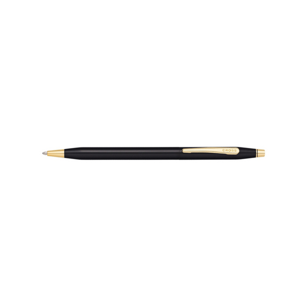 将图片加载到图库查看器，Cross Classic Century Ballpoint Pen - Black Lacquer with Gold Trim
