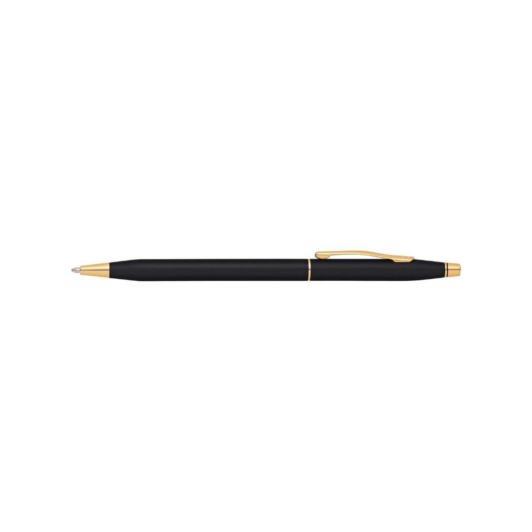 Cross Classic Century Ballpoint Pen in Black Lacquer with Gold Trim — Cross ballpoint pen — reliable smooth-writing everyday pen, at Cityluxe Singapore