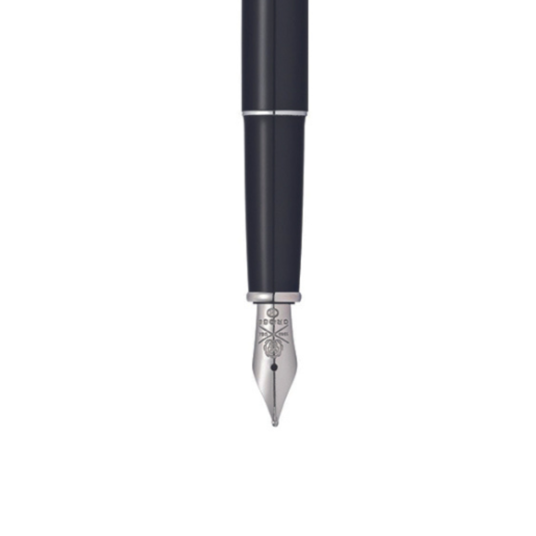 Cross Classic Century Fountain Pen in Black Lacquer — Cross fountain pen — precision nib writing instrument, at Cityluxe Singapore stationery store