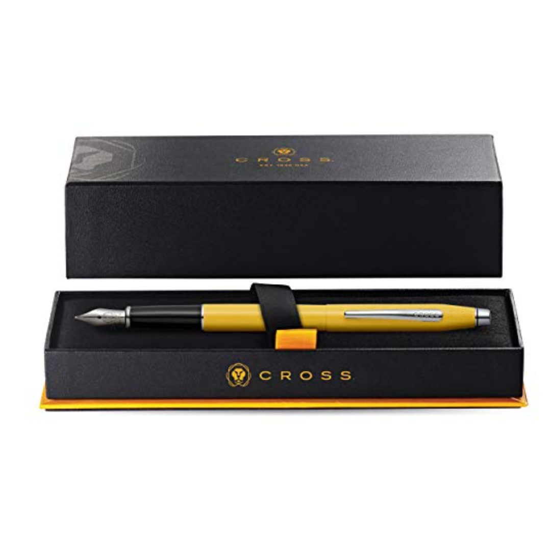 Cross Classic Century Fountain Pen in Sunrise Yellow — Cross fountain pen — precision nib writing instrument, at Cityluxe Singapore stationery store