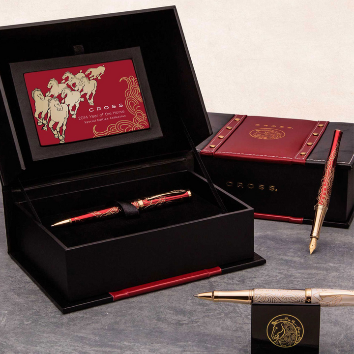 Cross Sauvage Year of the Horse Fountain Pen in Red — Cross fountain pen — precision nib writing instrument, at Cityluxe Singapore stationery store
