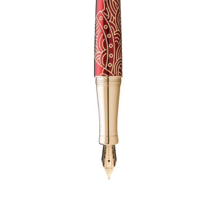 Cross Sauvage Year of the Horse Fountain Pen in Red — Cross fountain pen — precision nib writing instrument, at Cityluxe Singapore stationery store
