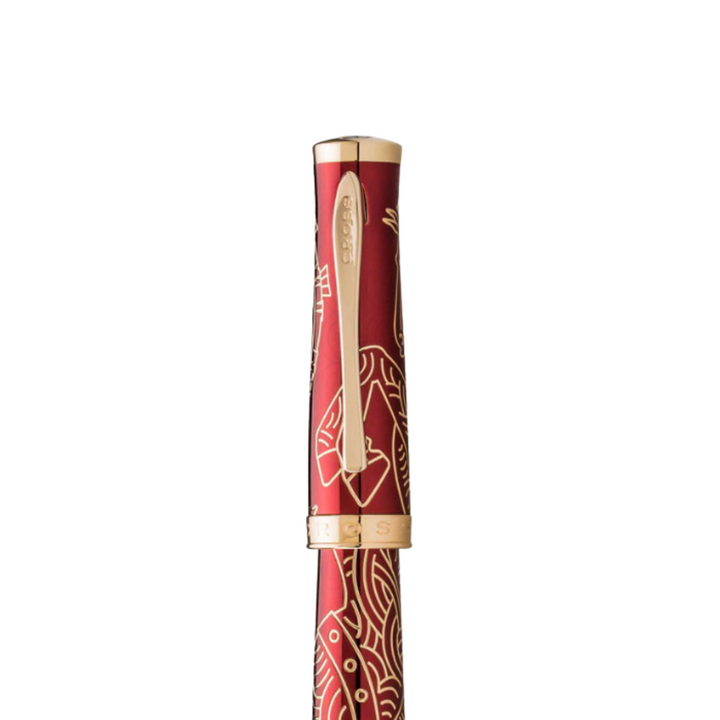 Cross Sauvage Year of the Horse Fountain Pen in Red — Cross fountain pen — precision nib writing instrument, at Cityluxe Singapore stationery store