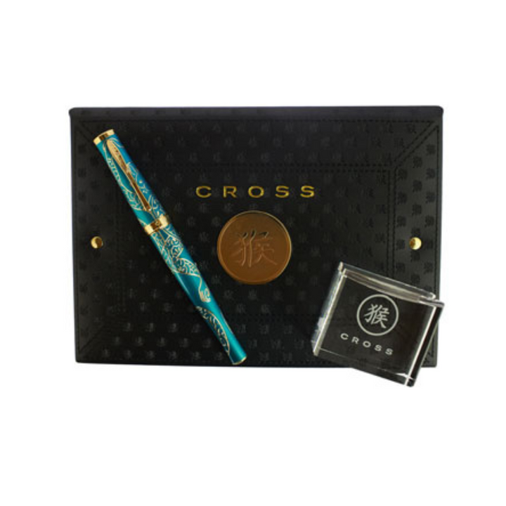 Cross Year of the Monkey Fountain Pen in Tibetan Teal — Cross fountain pen — precision nib writing instrument, at Cityluxe Singapore stationery store