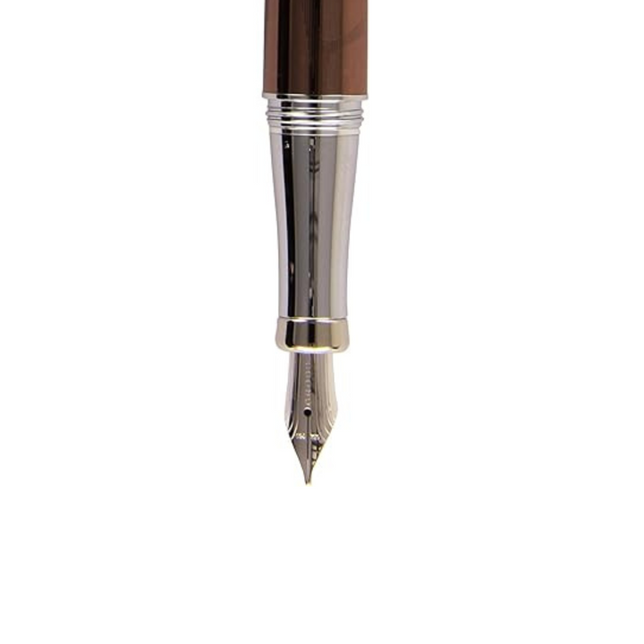 Cross Fountain Pen in Brown Giraffe with Chrome Trims — Cross fountain pen — precision nib writing instrument, at Cityluxe Singapore stationery store